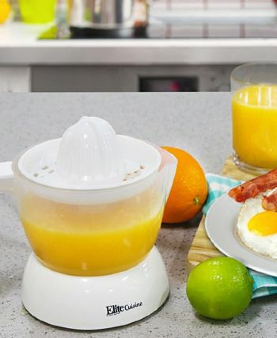 Kitchen * | Elite Gourmet Cuisine Citrus Juicer White