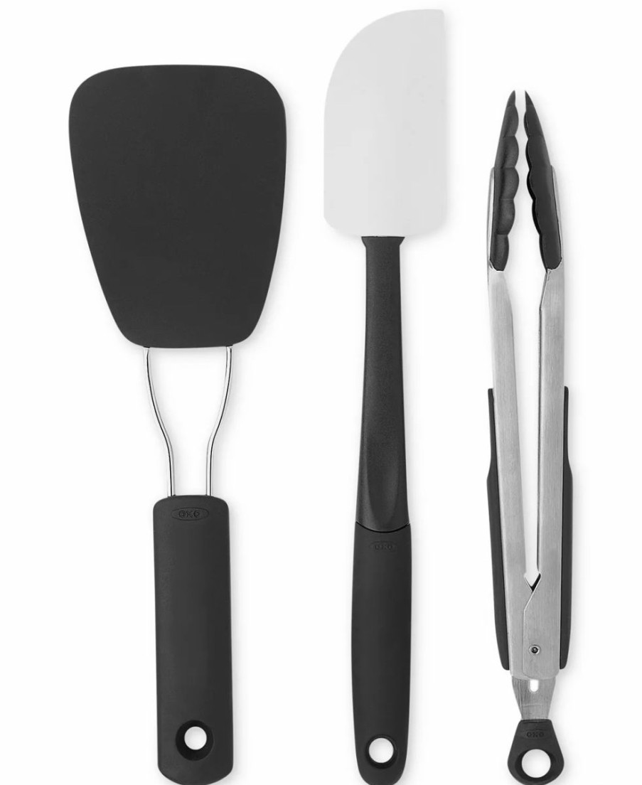 Kitchen * | Oxo Good Grips 3-Piece Nonstick Utensil Set Black