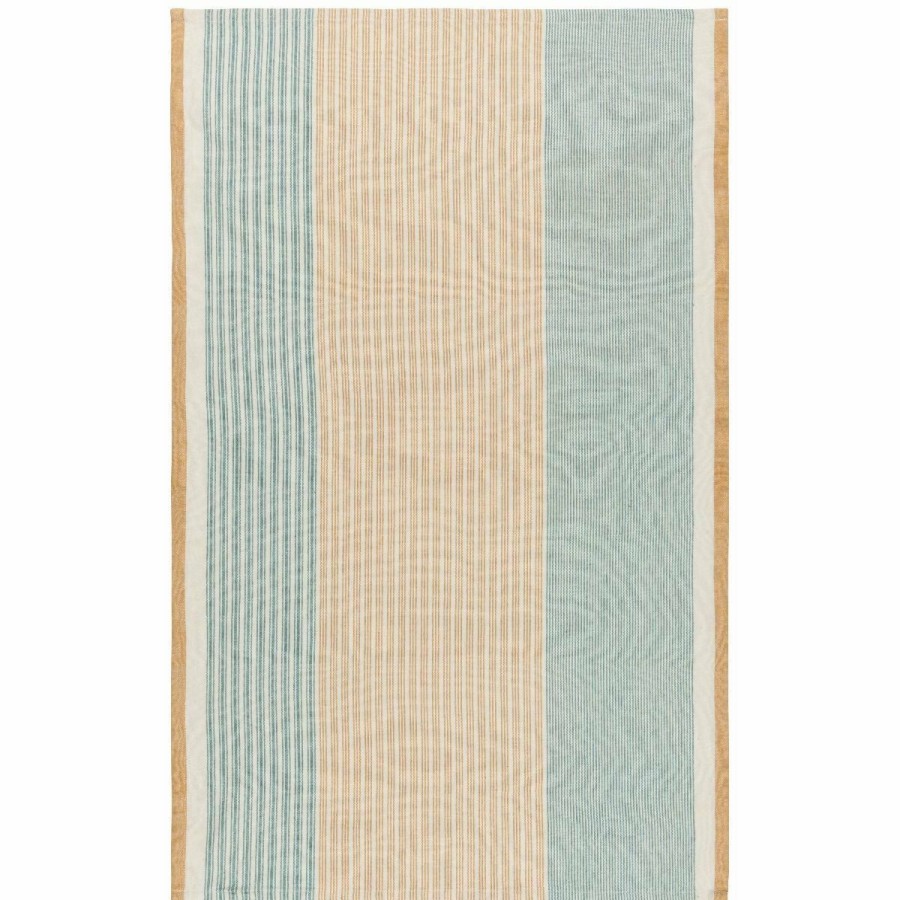 Glassware & Tabletop * | Danica Brands Danica Heirloom Array Stripe Dishtowels (Set Of 2) | Lagoon