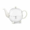 Glassware & Tabletop * | Bredemeijer 17Oz Ceramic Teapot | White & Stainless Steel