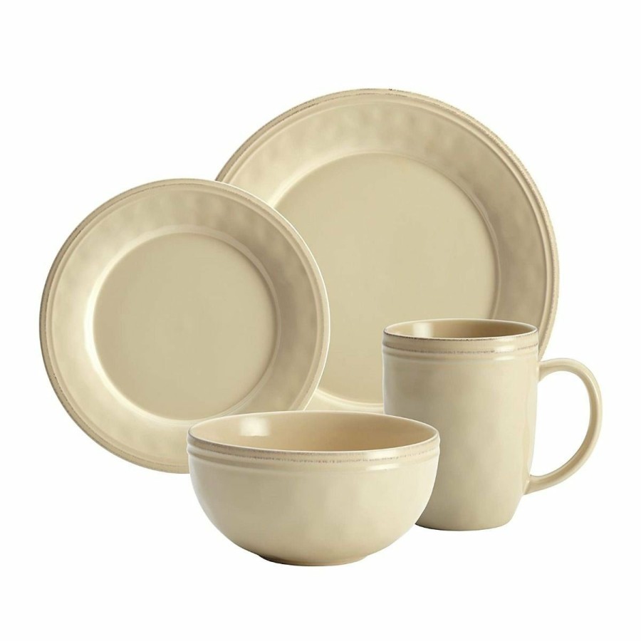 Glassware & Tabletop * | Rachael Ray Cucina Collection 16-Piece Dinnerware Set | Almond Cream