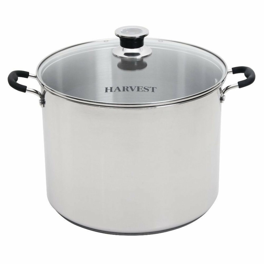 Cooks' Tools * | Kitchen Crop Harvest Stainless Steel Multi-Use Canner With Glass Lid