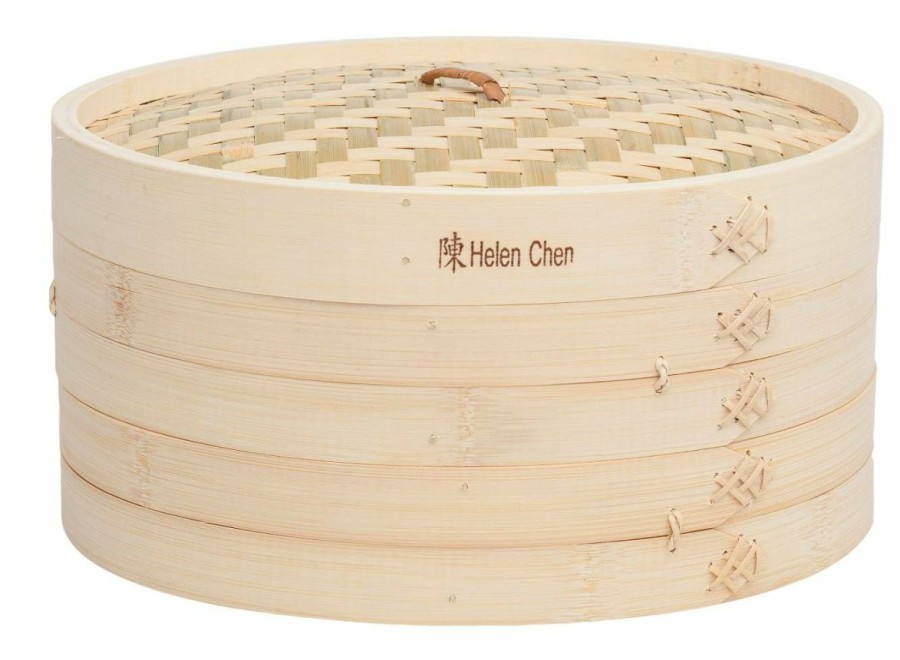 Cooks' Tools * | Helen'S Asian Kitchen Two Tier Bamboo Steamer 12 Inch