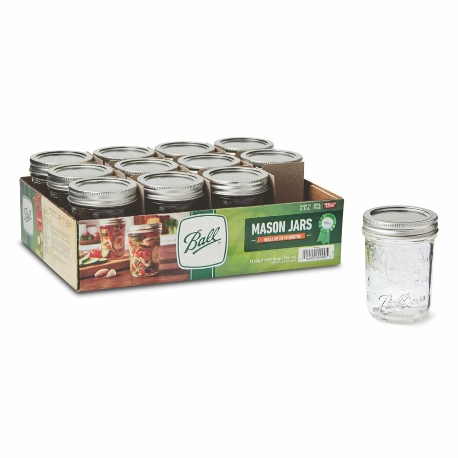 Cooks' Tools * | Ball 1/2 Pint Regular Mouth Canning Jars | 12 Pack