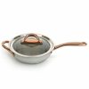 Kitchen * | Berghoff Uro Covered Deep Skillet With Glass Lid, 10 Silver-Tone