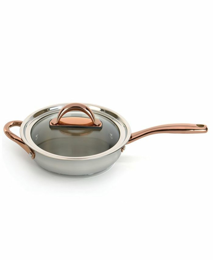 Kitchen * | Berghoff Uro Covered Deep Skillet With Glass Lid, 10 Silver-Tone