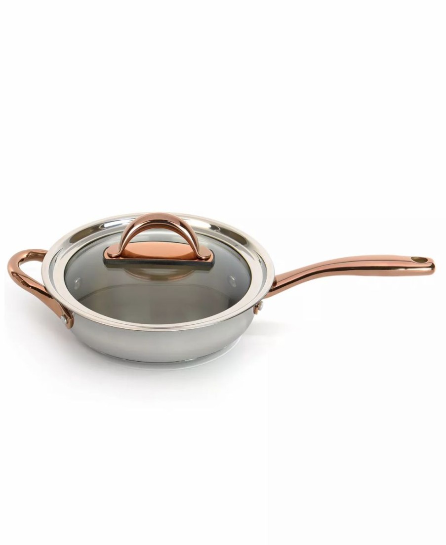 Kitchen * | Berghoff Uro Covered Deep Skillet With Glass Lid, 10 Silver-Tone