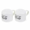 Glassware & Tabletop * | Tablecraft 4Oz Coca-Cola Enamel Salt & Pepper Shakers