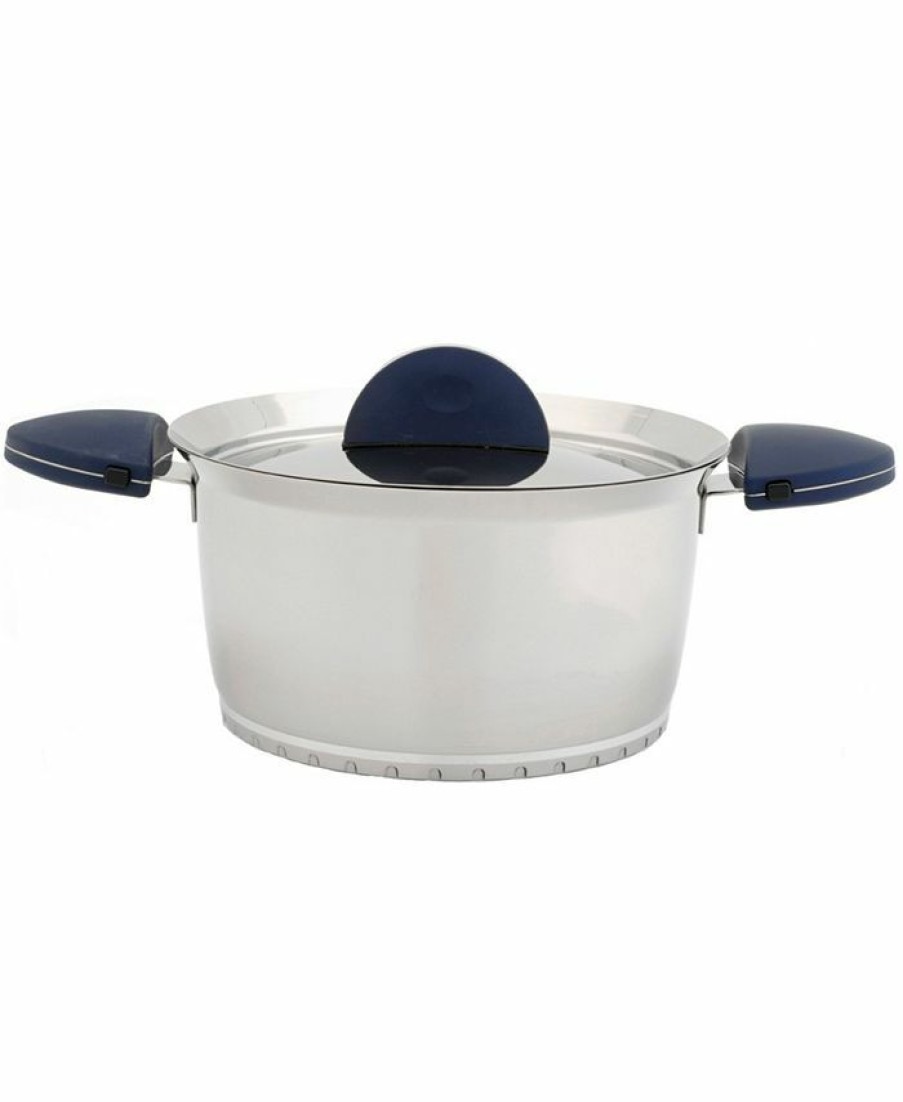 Kitchen * | Berghoff Stacca Stainless Steel 3-Qt. Covered Casserole, Blue