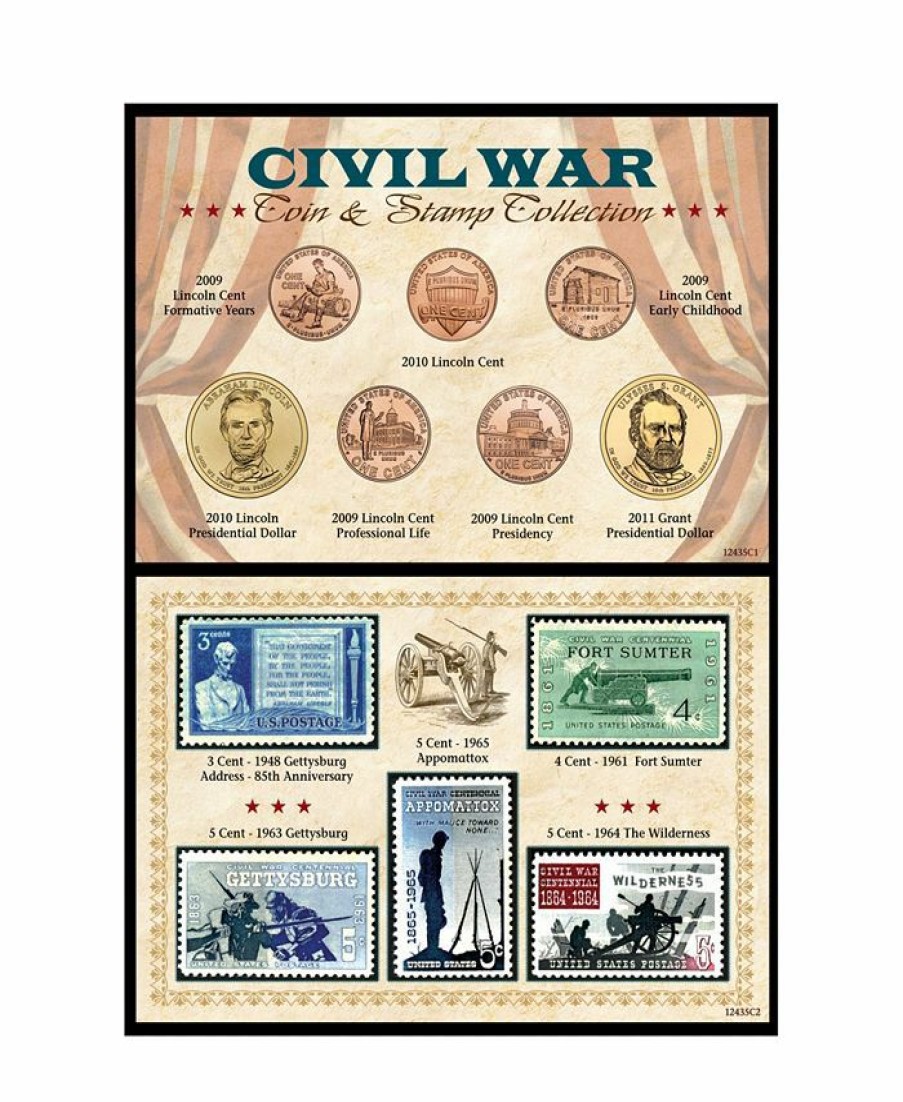 Misc_Gifts * | American Coin Treasures Vil War Coin Stamp Collection Multi