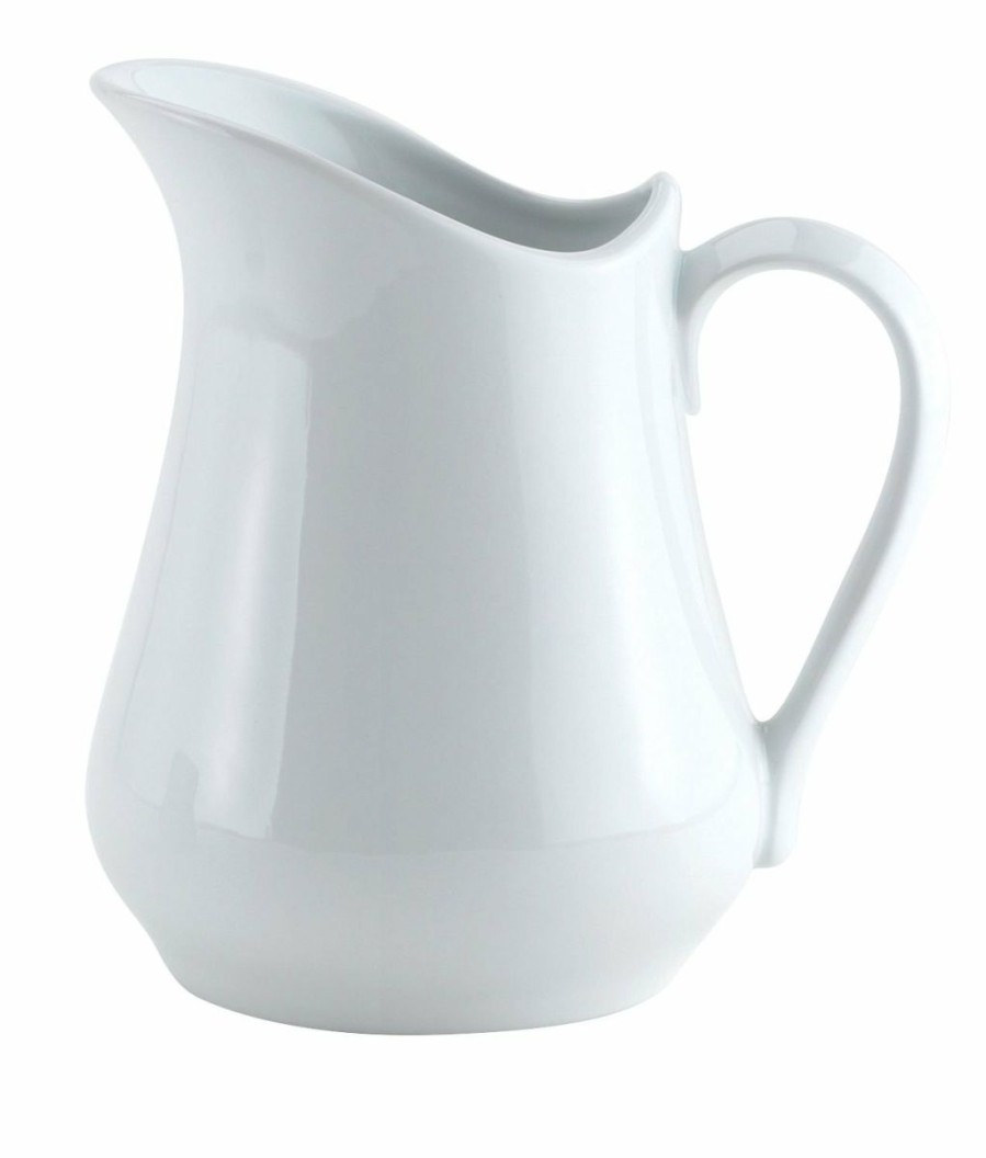 Glassware & Tabletop * | Harold Import Company Harold Imports 8 Oz White Porcelain Pitcher