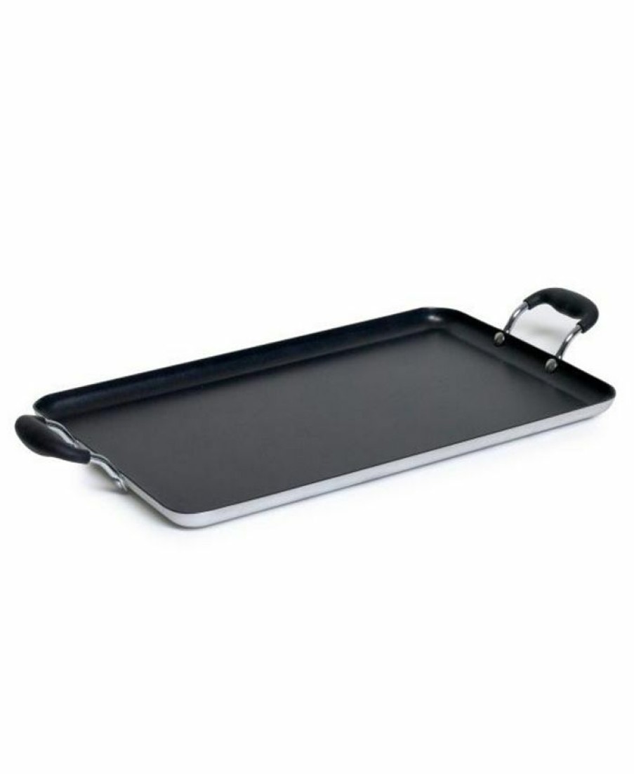 Kitchen * | Imusa Double Burner Griddle With Cool Touch Handles Black